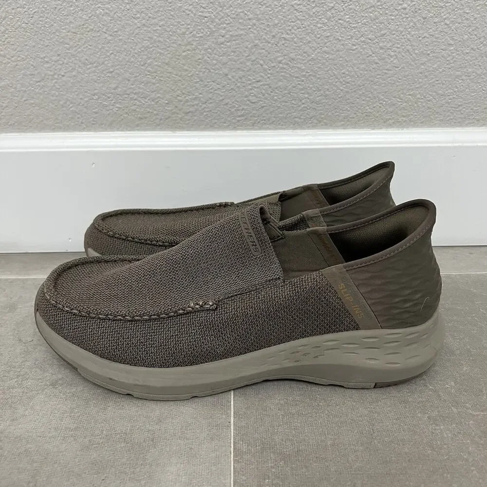 Skechers Parson Ralven Mens 11 Beige Boat Loafers Sneakers Slip On Shoes